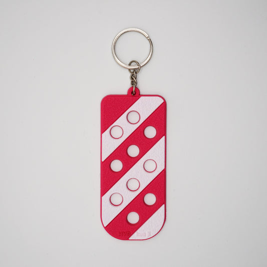 Shoe Charms Mat Keychain - Striped