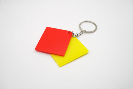 Yellow & Red Card Keychain