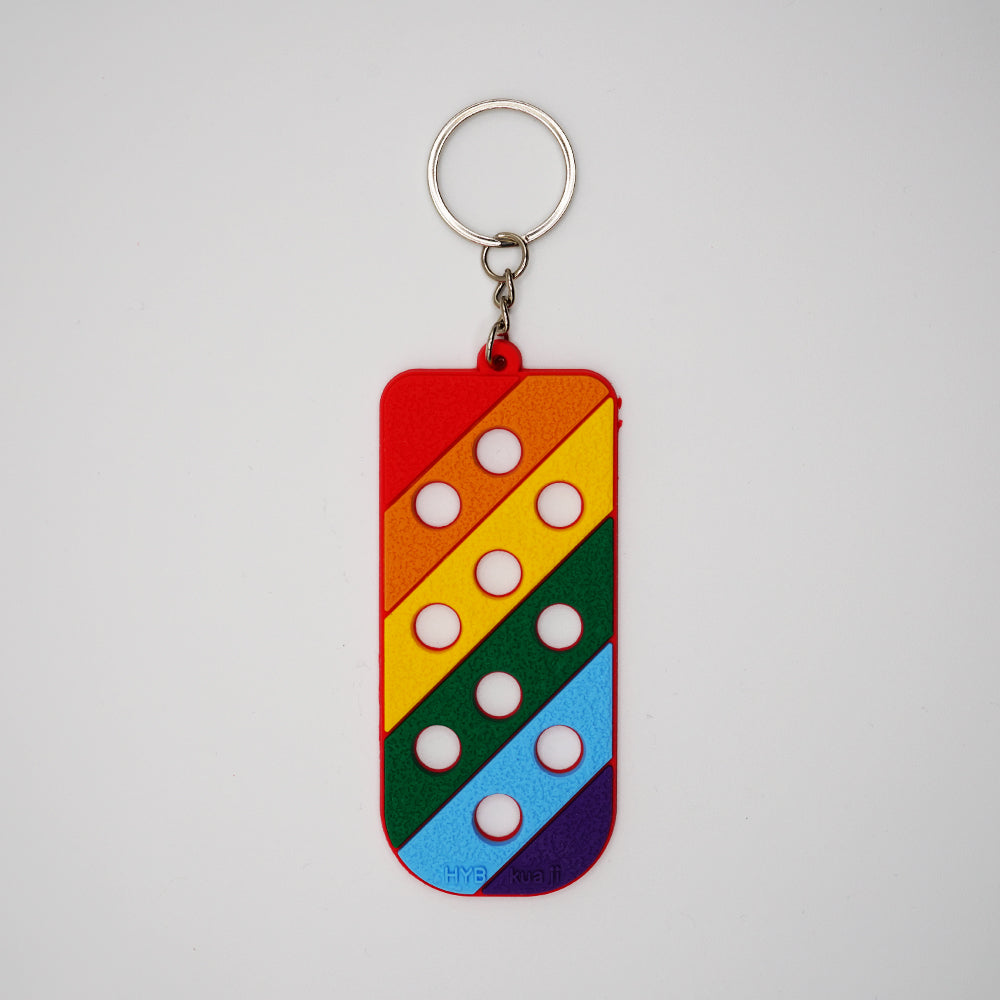 Shoe Charms Mat Keychain - Striped