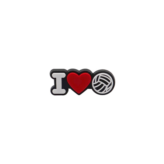 Shoe Charm - I love volleyball