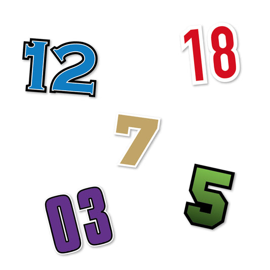 Number 0-9 Vinyl Stickers