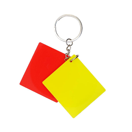 Yellow & Red Card Keychain